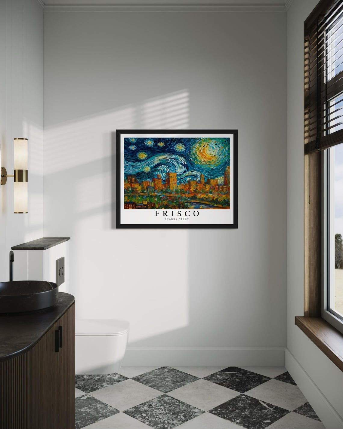 Frisco Texas Starry Night, Art Print - Image 4