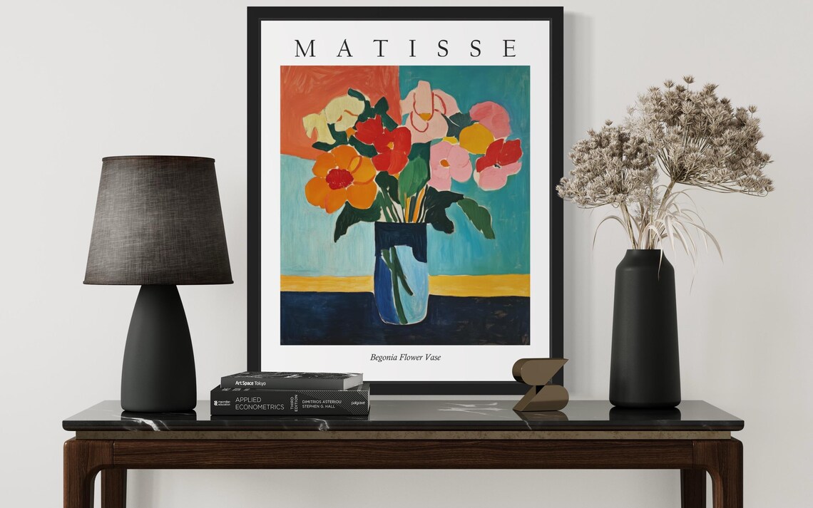 Matisse Style Begonia Flower Vase Fresh Fauvist Still Life Poster - Image 3