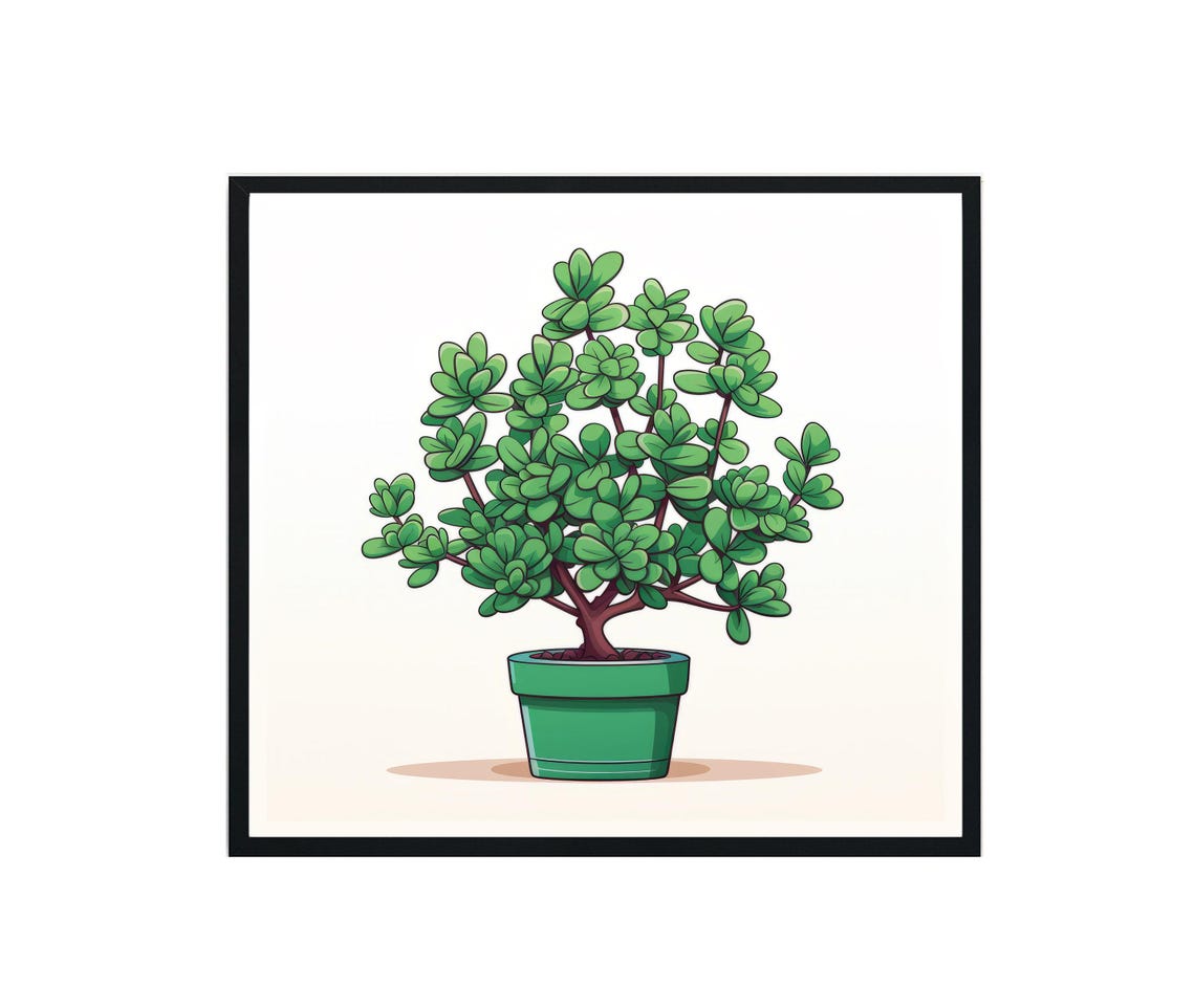 Jade Plants Art Print, Botanical Decor