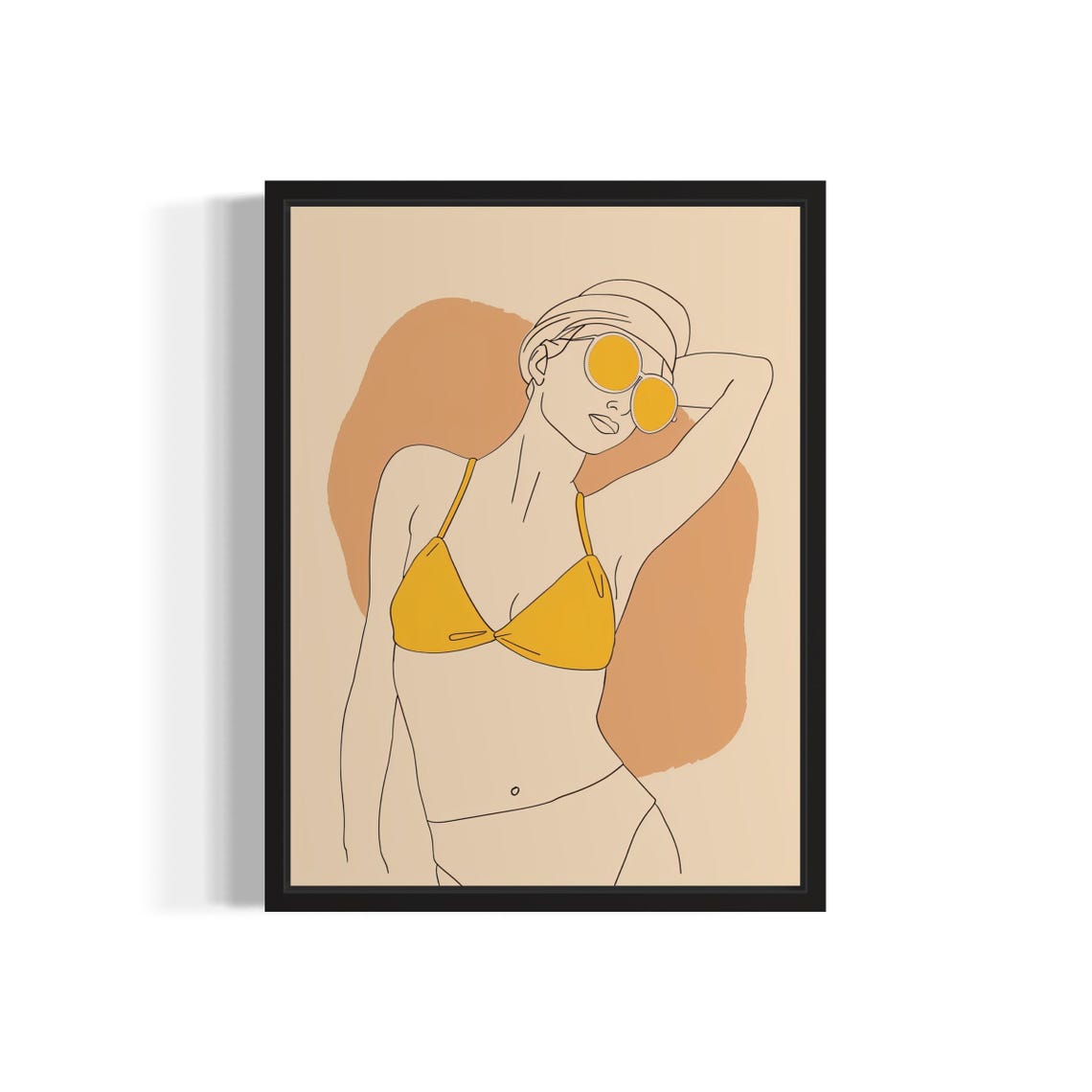 Female In Bikini Boho Art Print
