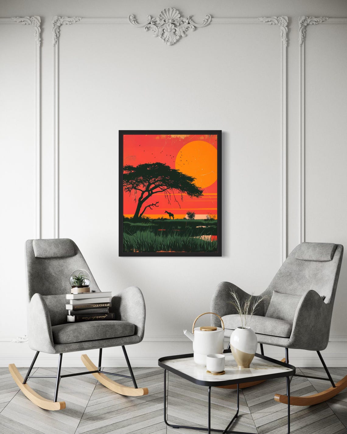 Sunset Africa, Original Paint Artwork - Image 3