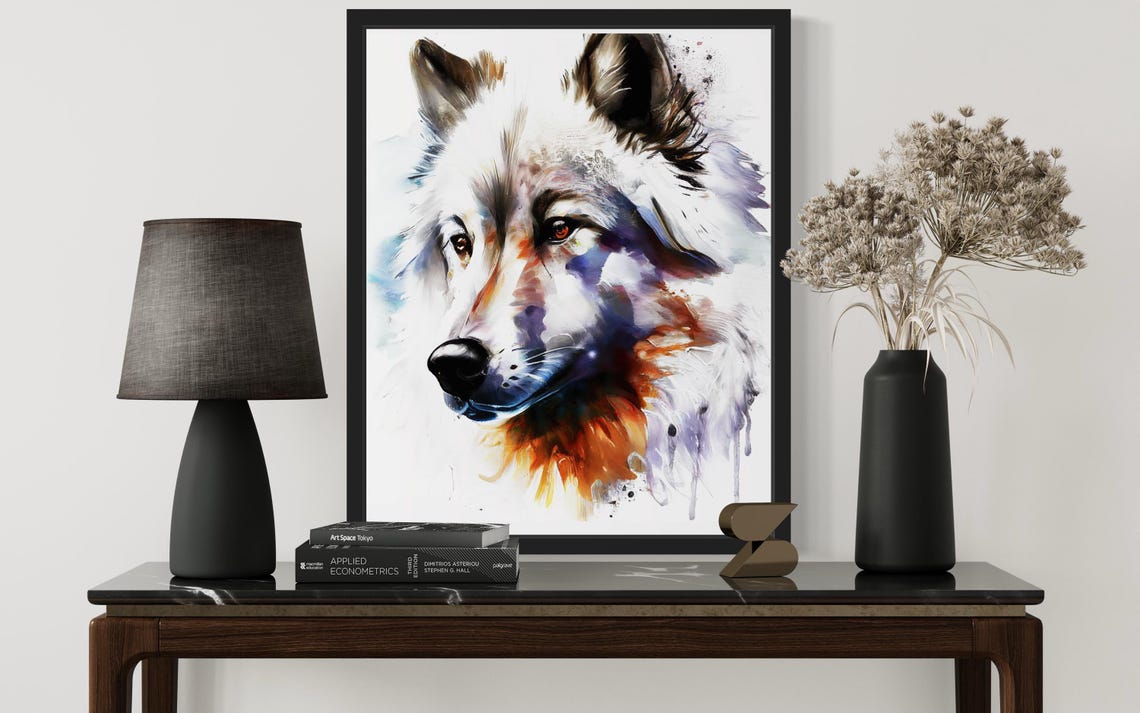 Kuvasz White Fluffy Dog Watercolor Portrait Breed Art Poster - Image 3