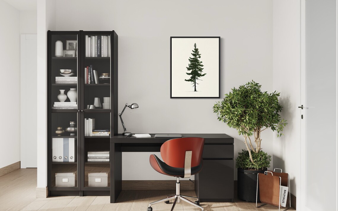 Balsam Fir Tree Art Print Balsam Fir Tree Minimalist Poster - Image 3