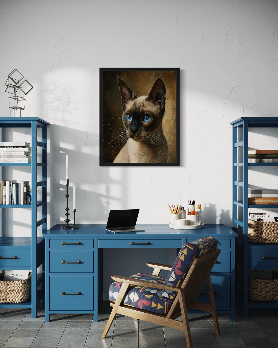 Tonkinese Cat Art Print, Original Paint Artwork - Image 2
