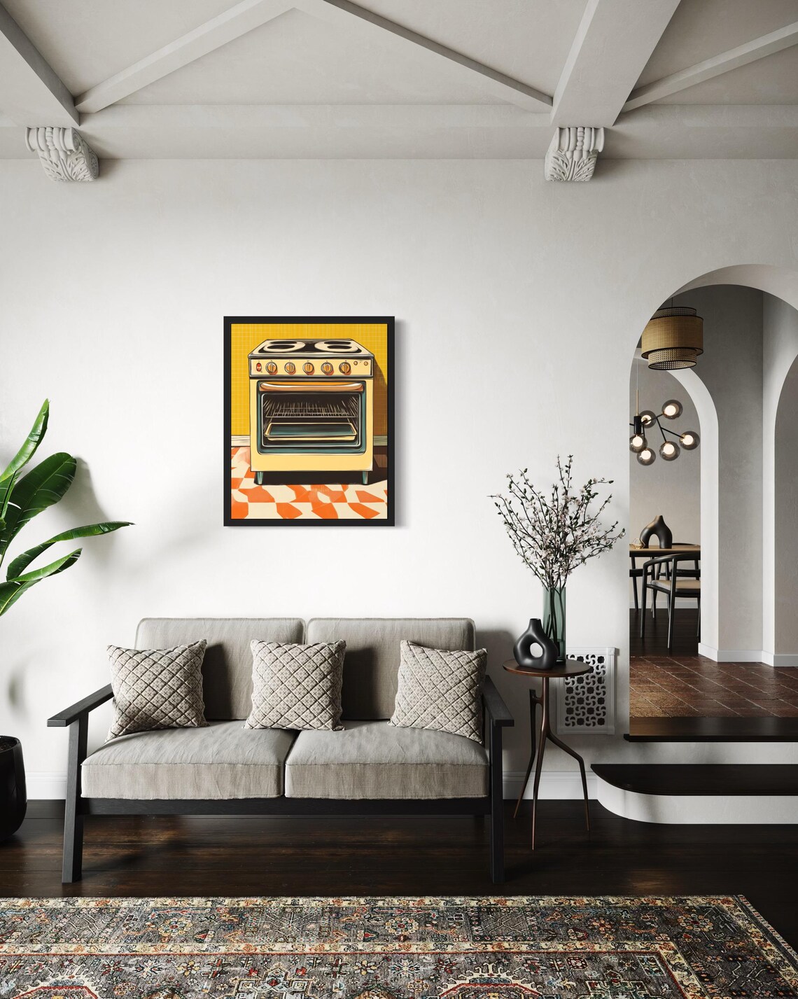 Oven Pop Art Poster, Original Artwork Decor - Image 4