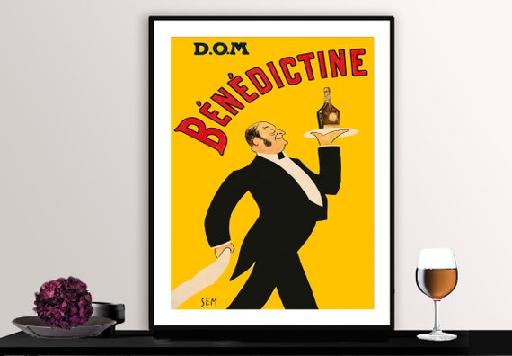 Dom Benedictine Vintage Fooddrink Poster Poster Print Or Print Gift Idea Wall Decor