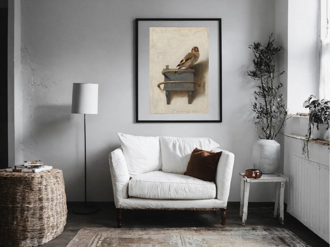 Goldfinch By Carel Fabritius Wall Art Vintage Bird Painting Animal Print Dutch Golden Age Vintage Bird Art Vintage Art Print - Image 5