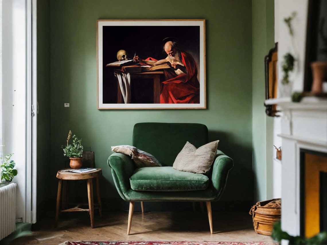 Caravaggio Saint Jerome Writing Baroque Masterpiece Art Poster - Image 3