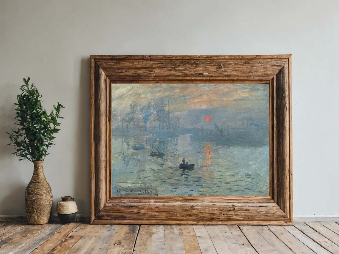 Claude Monet Landscape Poster Impression Sunrise By Claude Monet Sea Print Monet Wall Art Instant - Image 4