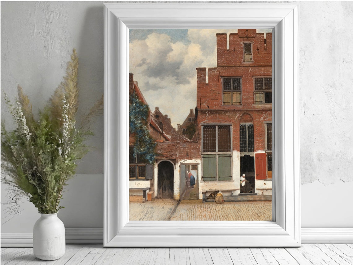 Vermeer Print Little Street In Delft By Johannes Vermeer Dutch Baroque Painting Vintage Cityscape Print City Wall Art - Image 6