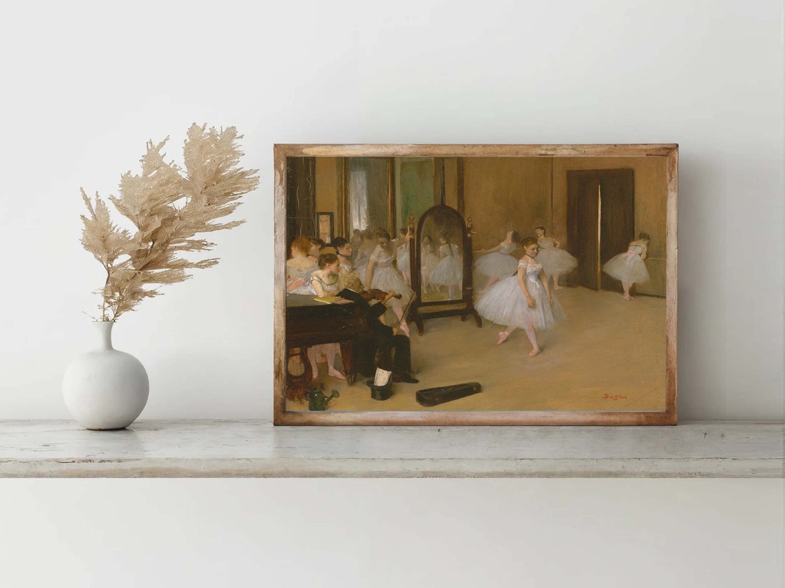 Edgar Degas The Ballet Class Famous Violinist Dancers Studio Print - Image 6