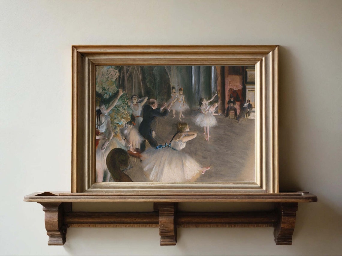 Edgar Degas The Dancing Class Famous Ballet Rehearsal Classic Print
