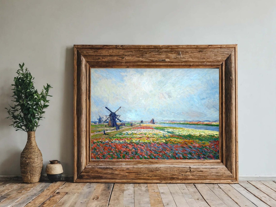 Claude Monet Colorful Dutch Tulip Fields near The Hague Poster - Image 6