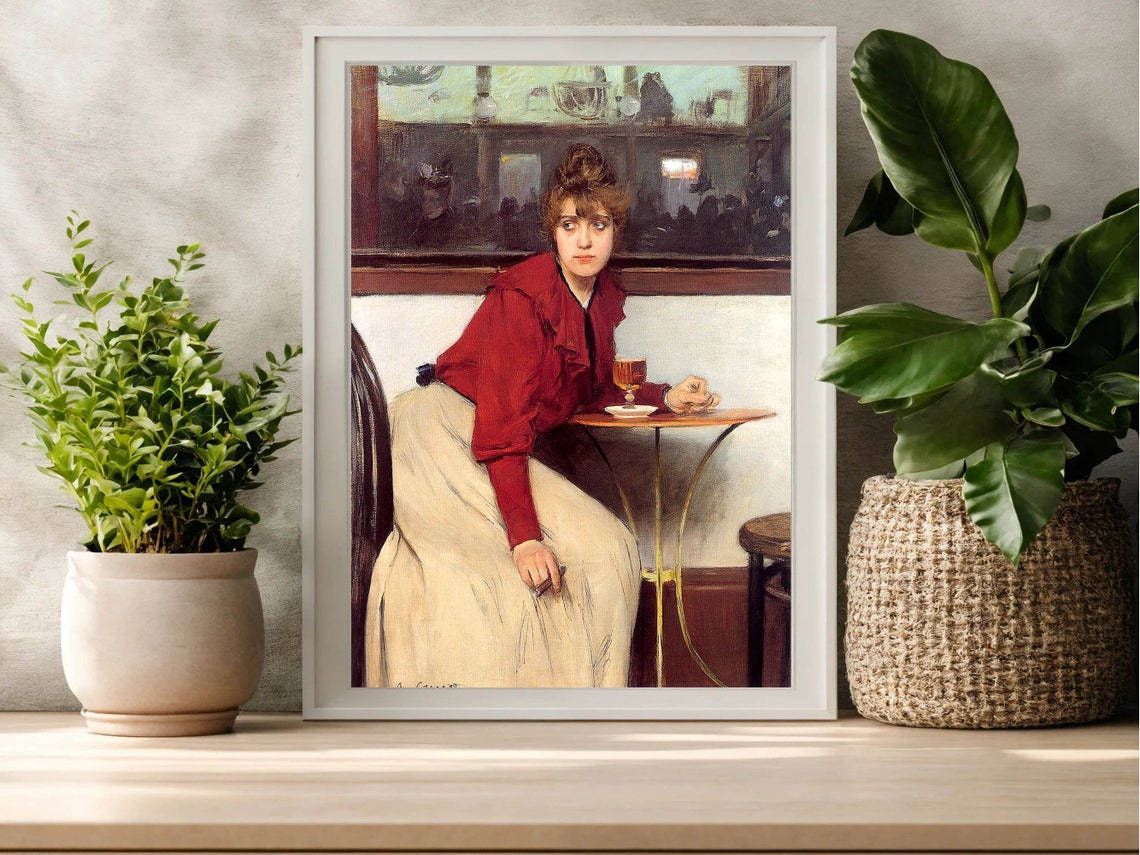 Ramon Casas Au Moulin de la Galette Paris Cafe Woman Portrait Poster - Image 8