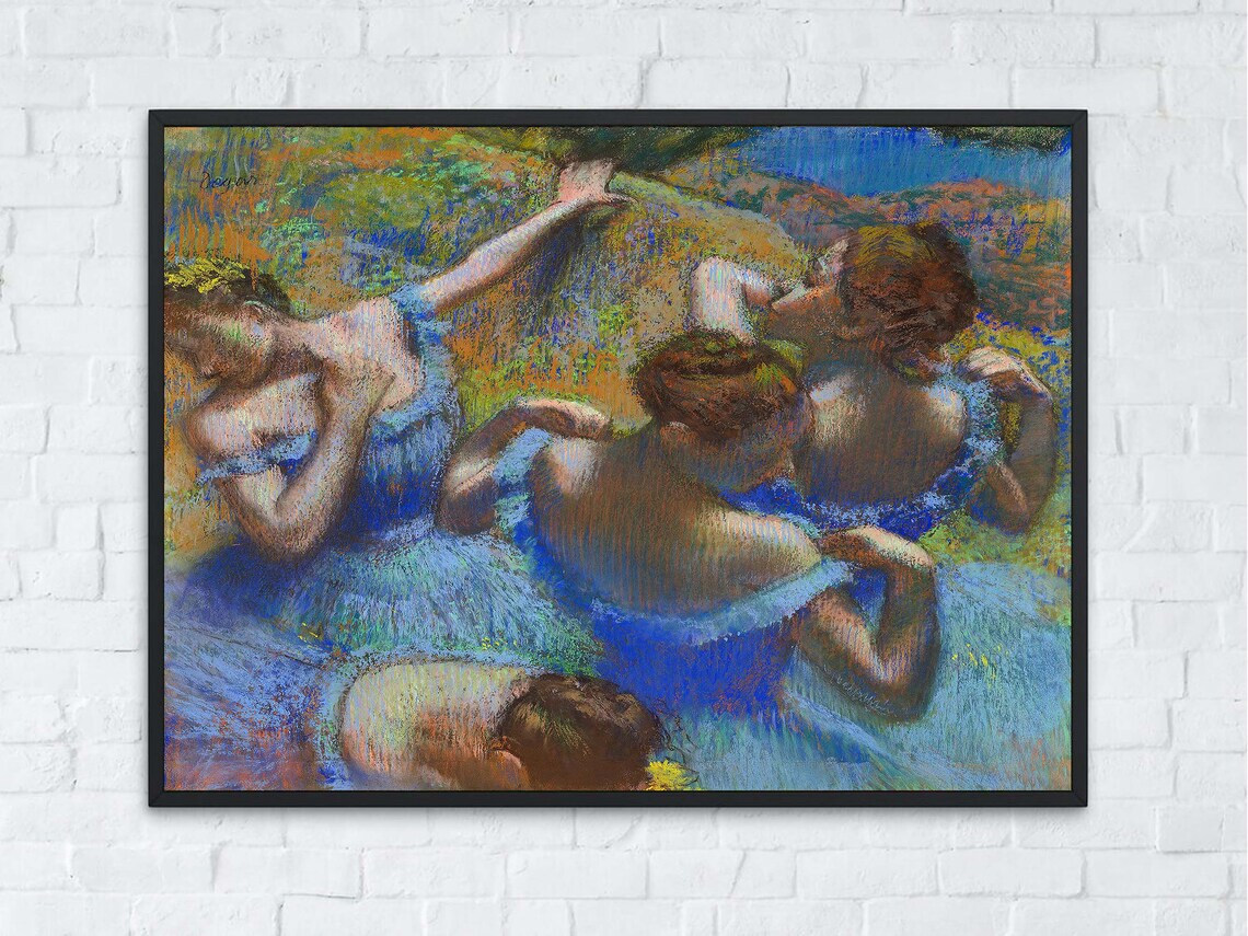 Edgar Degas Blue Dancers Art Print Impressionist Ballet Portrait Wall Decor Ballet Dance Art Print Wall Art - Image 2