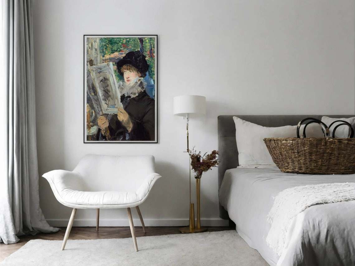 Edouard Manet Woman Reading Newspaper French Classic Portrait Print - Image 7
