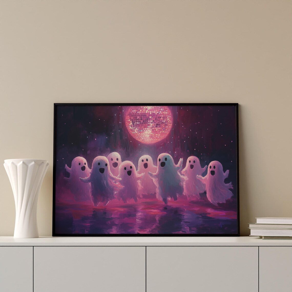 Ghosts Poster, Disco Ball Halloween Decor - Image 4