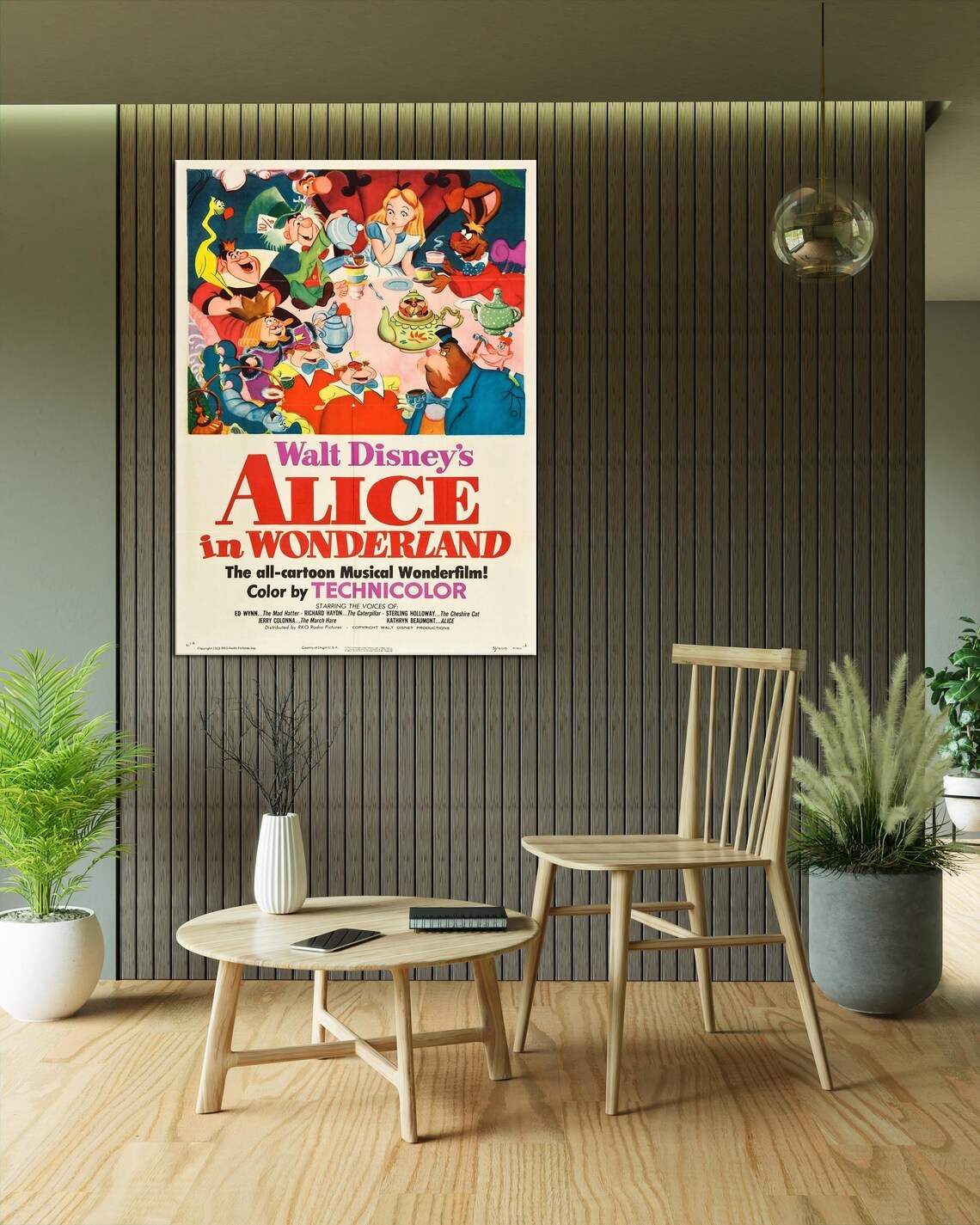 Alice In Wonderland Vintage Movie Poster, Kids Room - Image 4