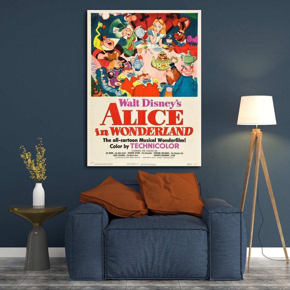 Alice In Wonderland Vintage Movie Poster, Kids Room - Image 3