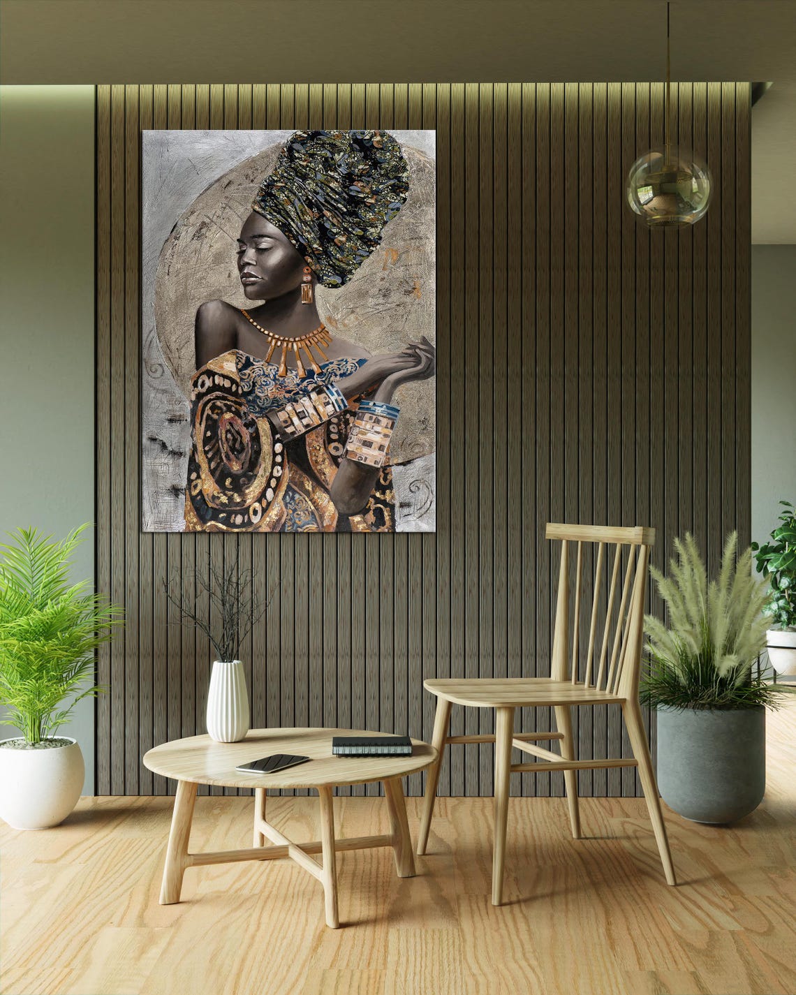 African Woman With Turban, Ethnic Fashion Art - Image 4