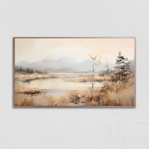 Vintage Fall Frame Tv Art Autumn Landscape Painting Moody Fall Art Art For Frame Tv Frame