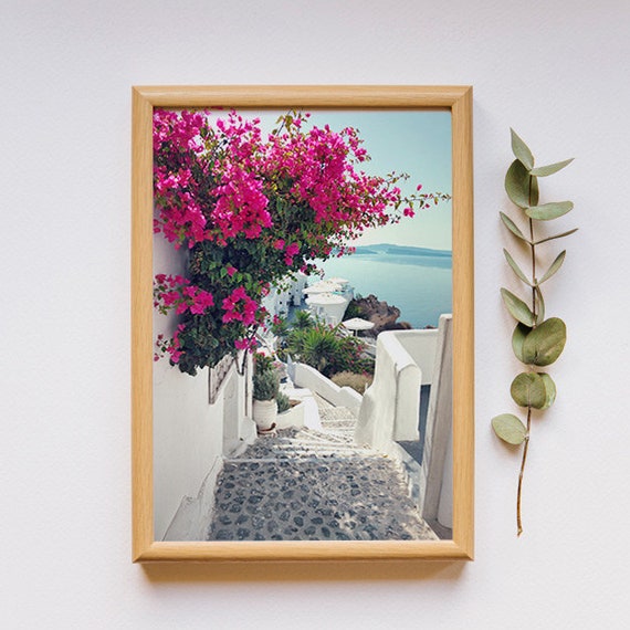 Santorini Wall Art Greece Print Dreamy Island Print Santorini Travel Poster Art Instant Print