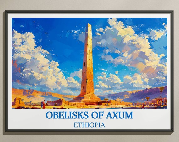 Ethiopian Art Obelisk Of Axum From Axum To Addis Ababa Wall Art Africa Art