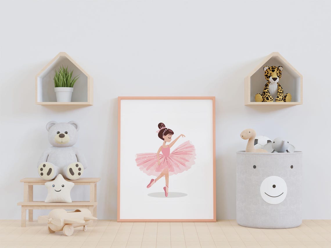 Ballerina Girl Art Ballet Kid Painting Ballet Minimalistic Decor Ballerina Home Portrait Ballet Print Ballerina Abstract Poster