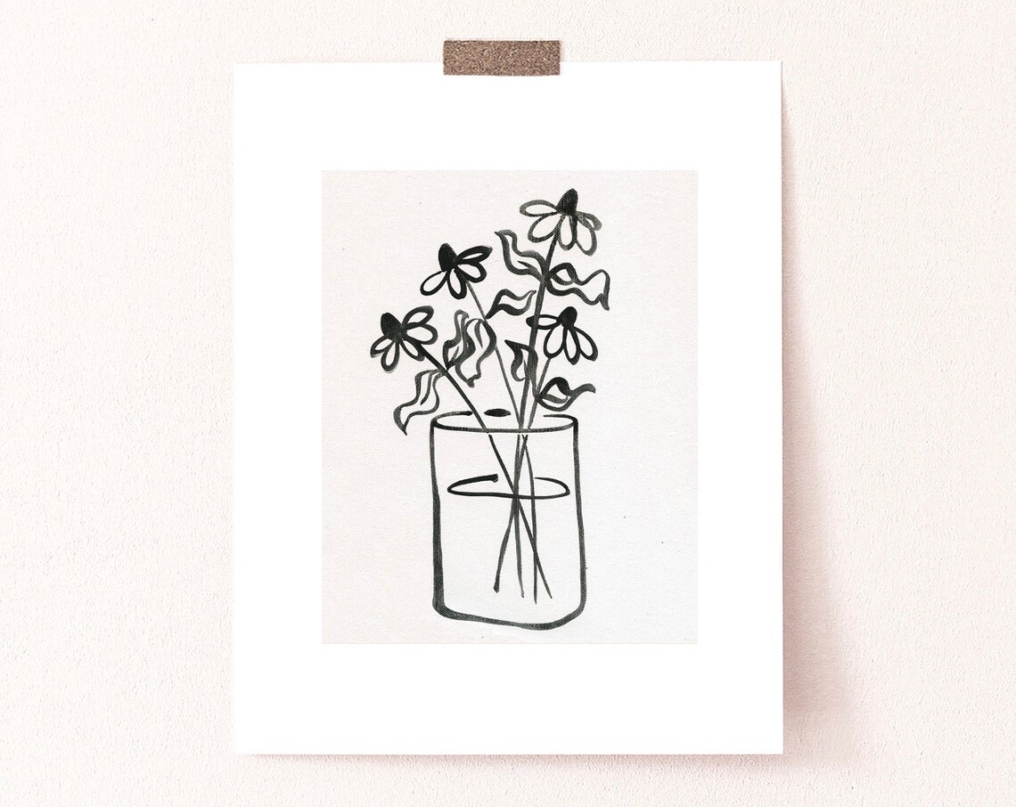 Floral Arrangement 4 Vintage Style Art Print