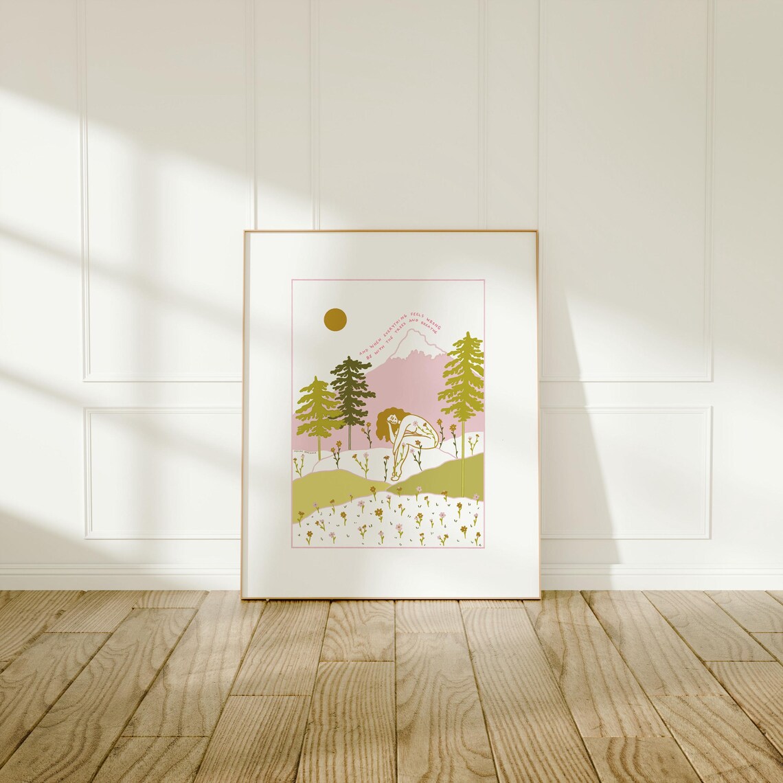 The Trees Nature Lover Woman Forest Mountain Wildflower Poster - Image 3