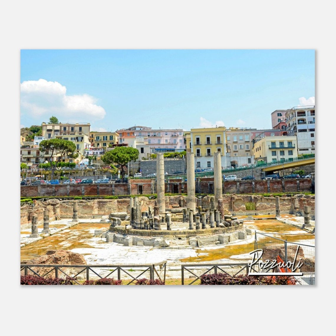 Pozzuoli Italy Ancient Roman Temple Ruins Archaeology Poster