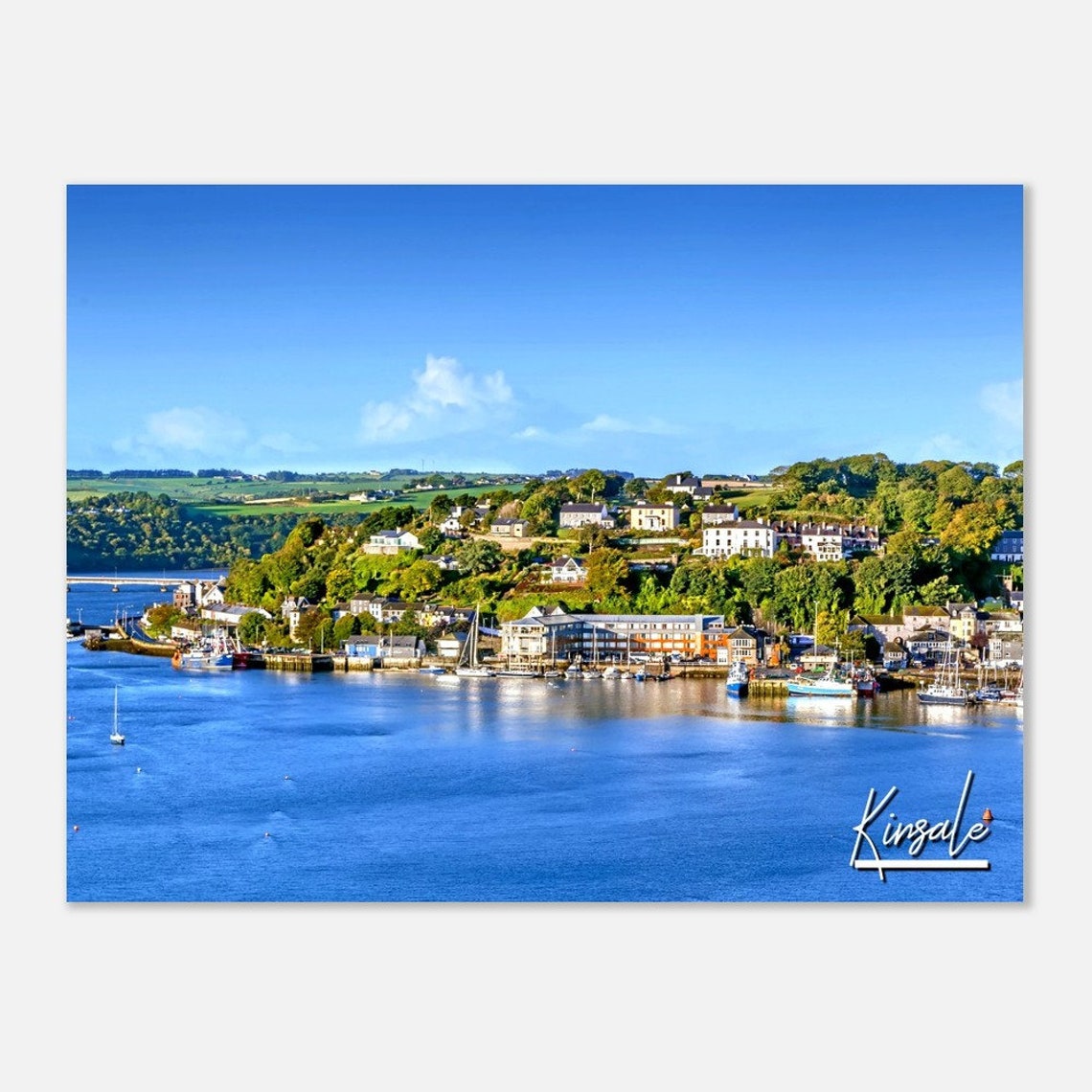 Kinsale Ireland Harbor Coastal Townscape Photo Travel Poster