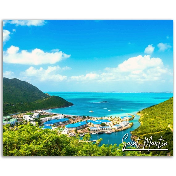 Saint Martin Beach Photo Poster Print Tropical Caribbean Wall Art