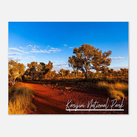 Karijini National Park Red Dirt Outback Sunset Travel Poster