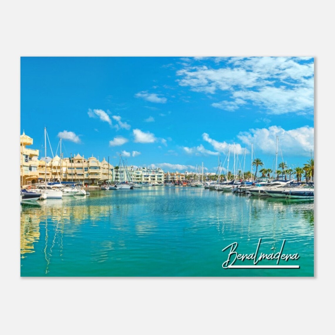 Benalmadena Spain Marina Harbor Yacht Photo Travel Art Poster