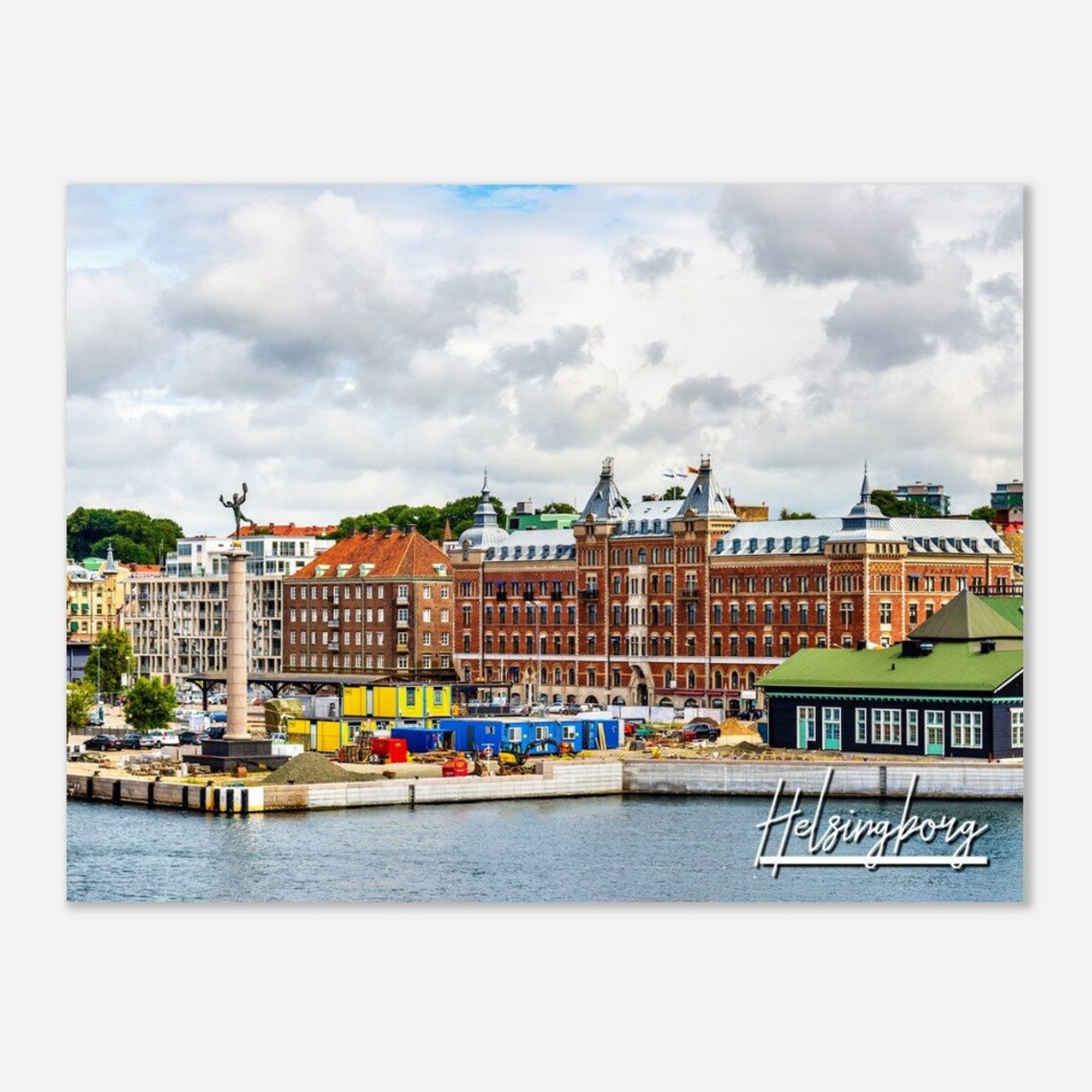 Helsingborg Sweden Coastal City Photo Poster Waterfront Travel Art