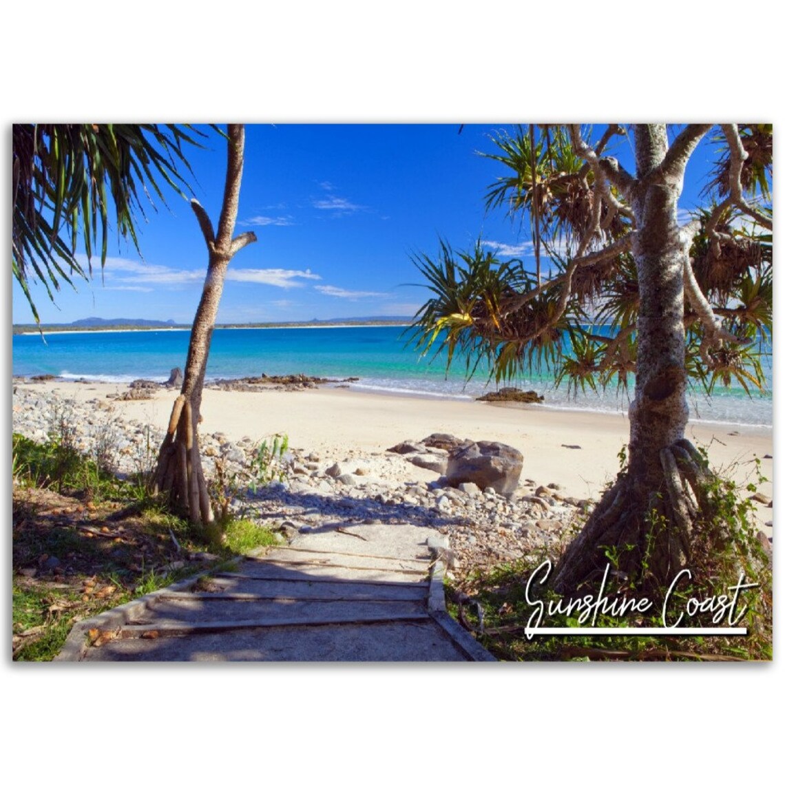 Sunshine Coast Australia Tropical Beach Photo Poster Paradise View