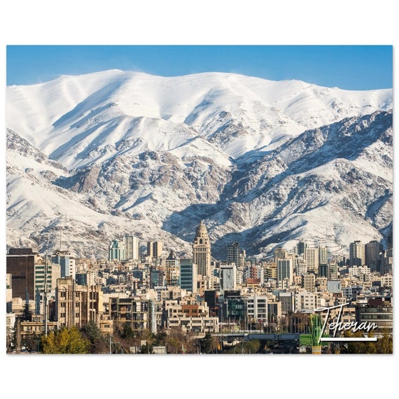 Tehran Cityscape Poster Iran Travel Photography Wall Art