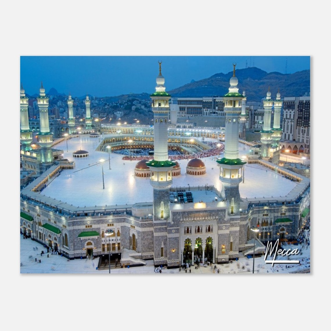 Mecca Masjid Alharam Islamic Mosque Art Print