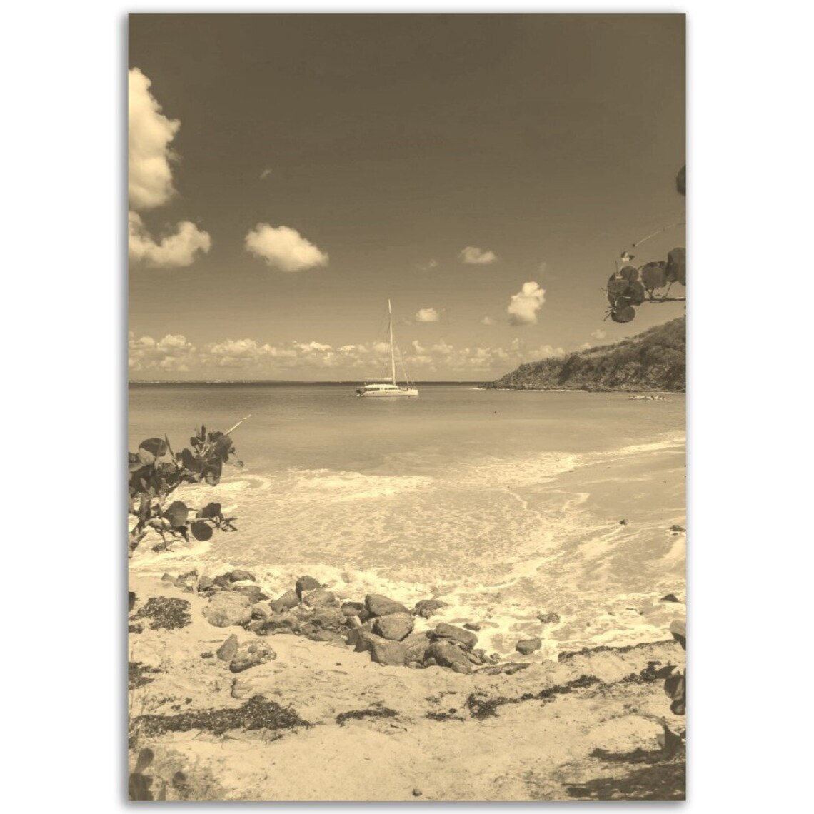 Saint Martin Beach Vintage Caribbean Art Print