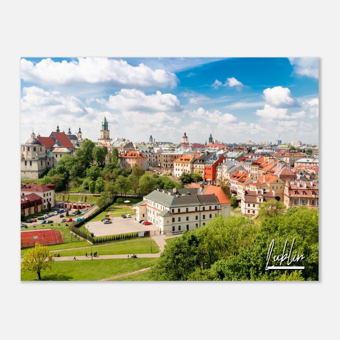 Lublin Poland Skyline Poster Travel Home Decor