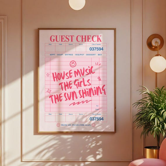 House Music Print The Girls Sun Shining Poster Rave Edm Wall Art Dj Room Decor Ibiza Festival Retro Dance Artwork