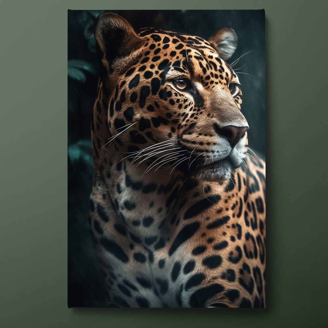 Tiger Wall Art Print, Big Cat Animal Painting