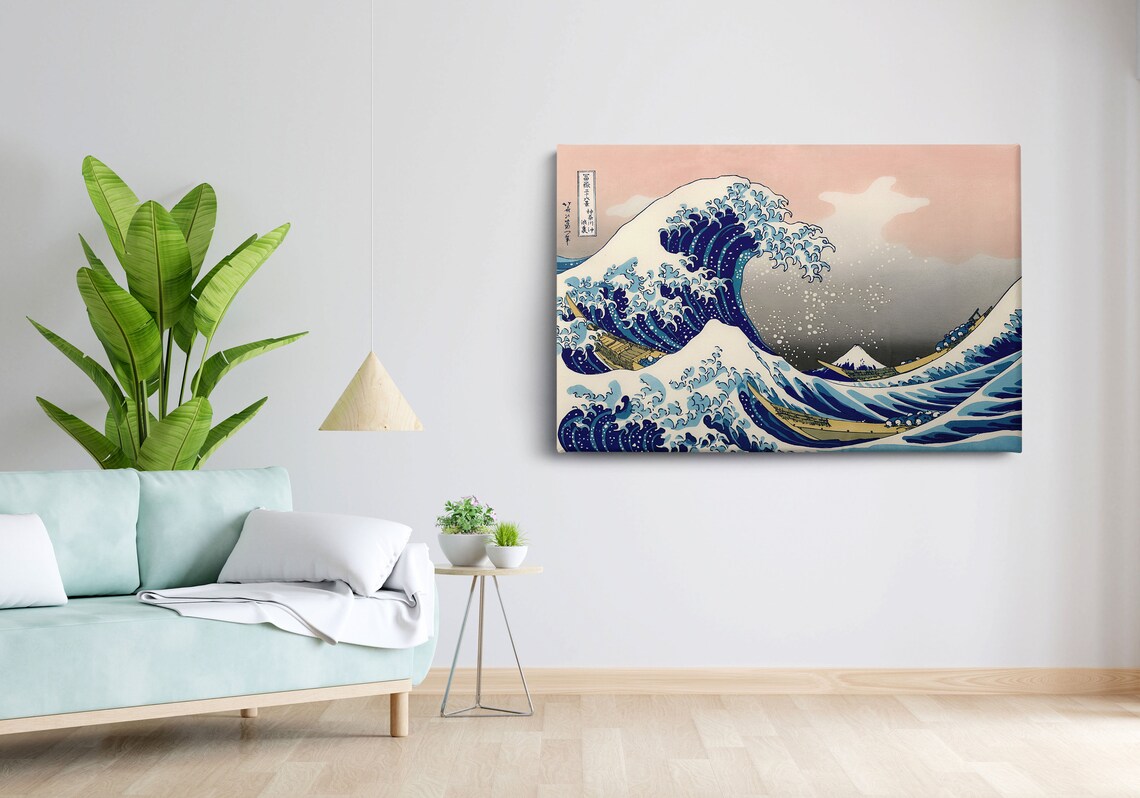 Katsushika Hokusai The Great Wave Off Kanagawa Ocean Wave Art Poster - Image 2