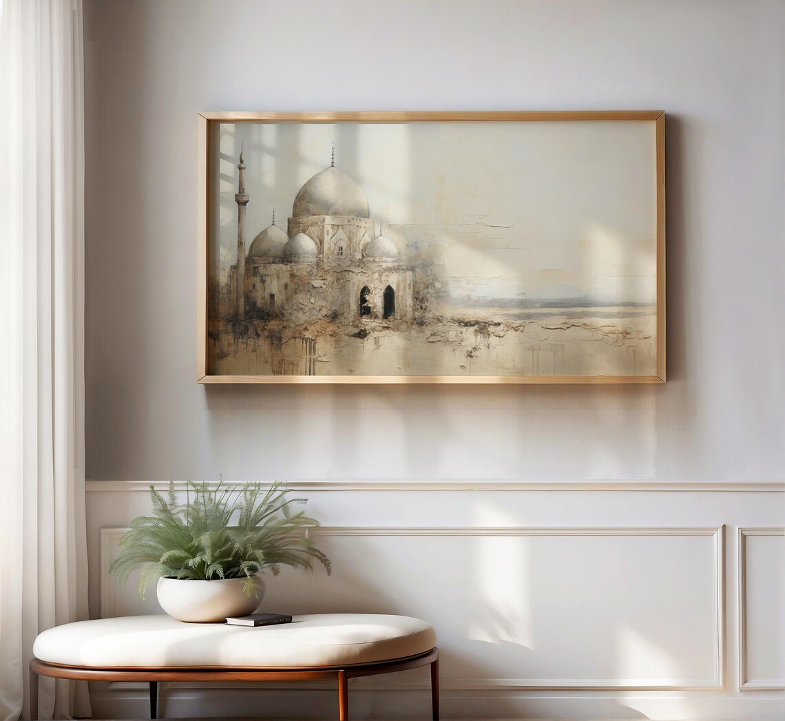 Antique Islamic Mosque, Middle Eastern Art Print - Image 2