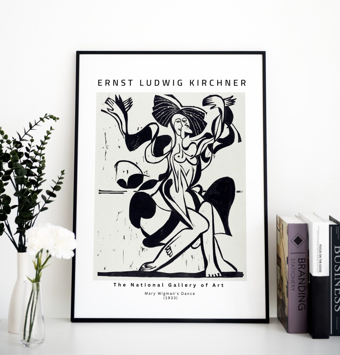 Mary Wigmans Dance 1933 Ernst Ludwig Kirchner Abstract Art Trendy Artwork Aesthetic Decor Minimalist Art Deco Black And White - Image 3