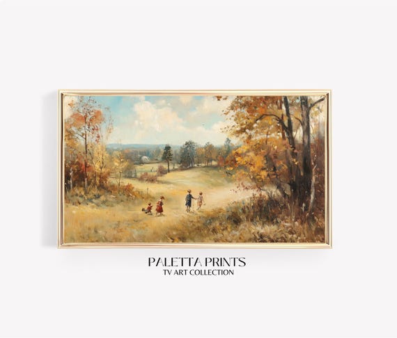 Frame Tv Countryside Art Art For Frame Tvs Scenic Nature Art Nostalgic Rustic Vintage Art Fall Art Paletta Prints