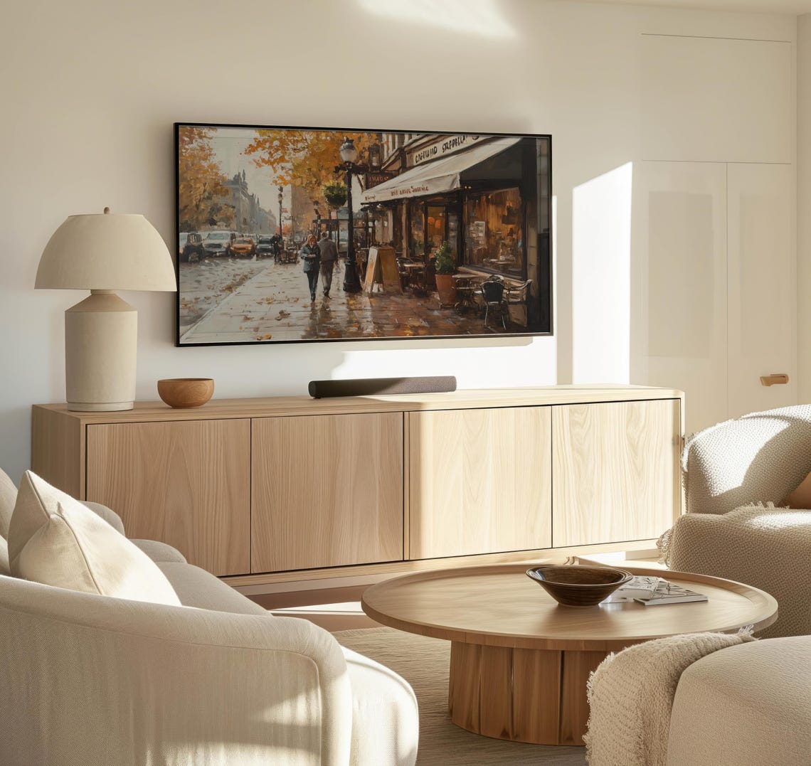 Frame Tv Urban Cafe Street Art Art For Frame Tvs Cozy Moody Seasonal Tv Art Scenic Vintage Tv Art Paletta Prints - Image 3