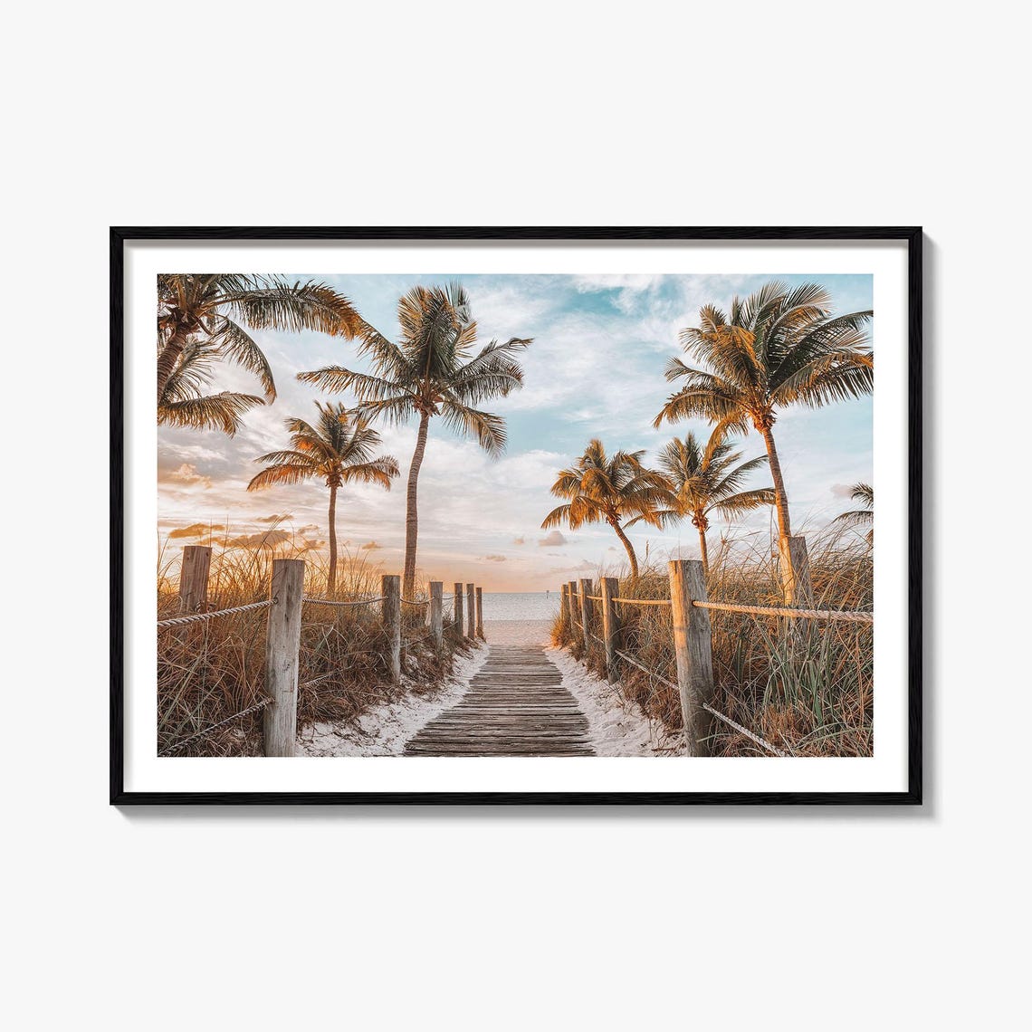 Key West Travel Street Map Poster Print