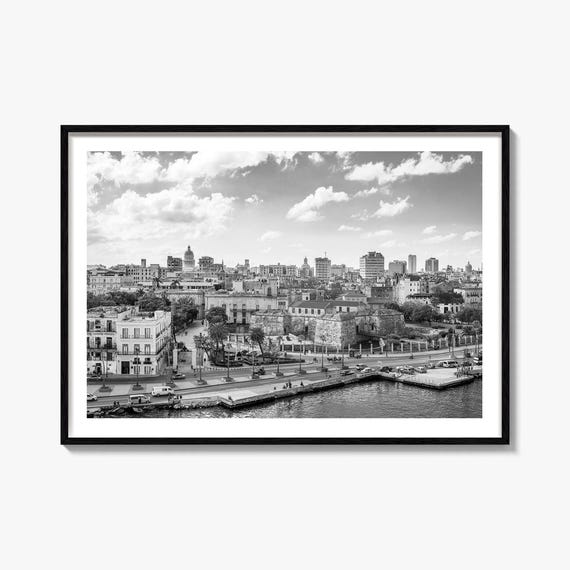 Black And White Travel Map Poster Print